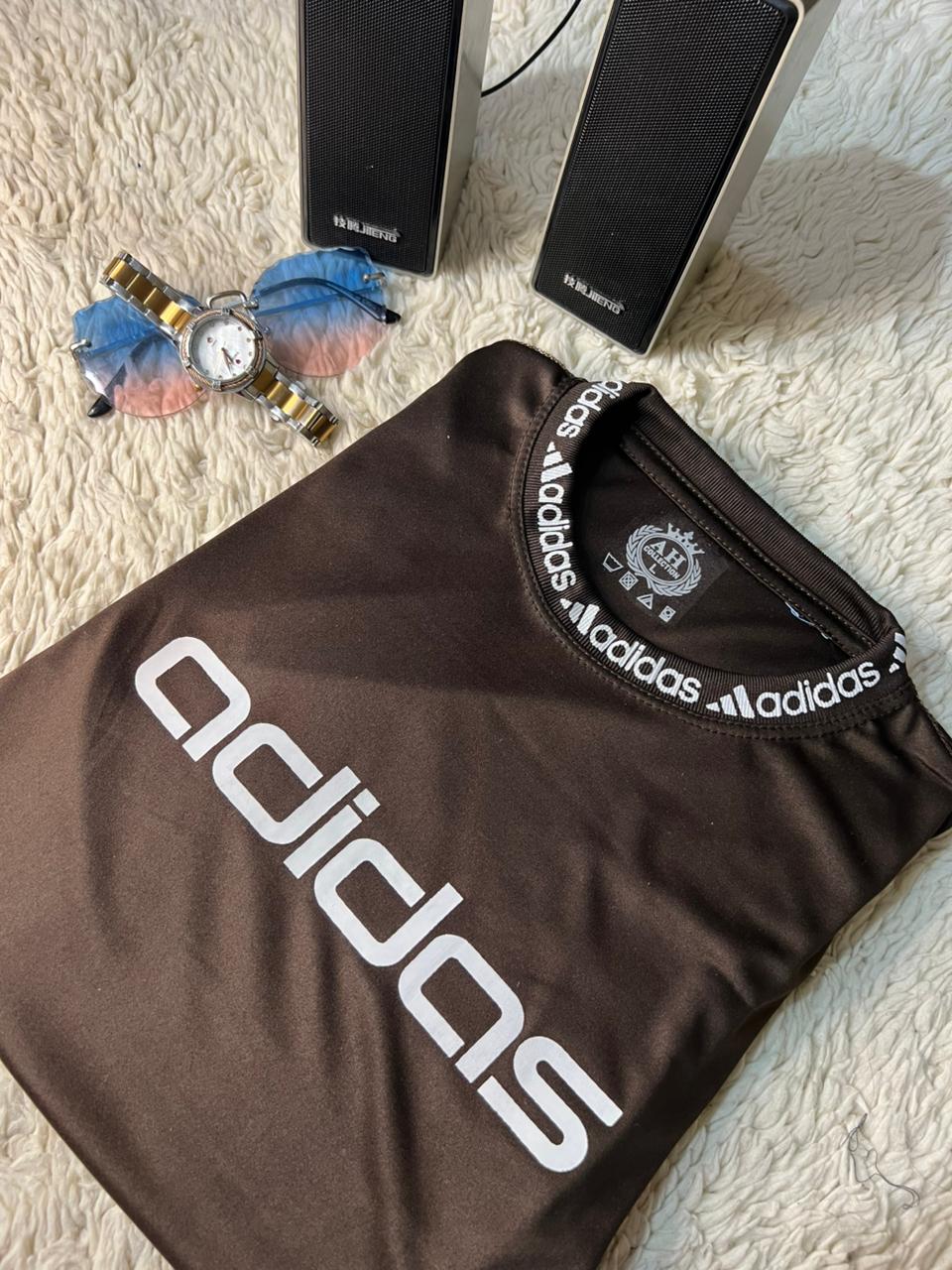 Dark Brown Adidas Tshirt (Large)